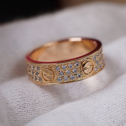 [Triumph Jewelry]LOVE RING 5.5MM DIAMONDS PAVED
