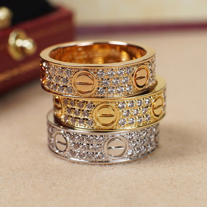 [Triumph Jewelry]LOVE RING 5.5MM DIAMONDS PAVED