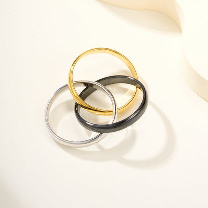 [Triumph Jewelry]TRINITY 3.2MM RING BLACK CERAMIC