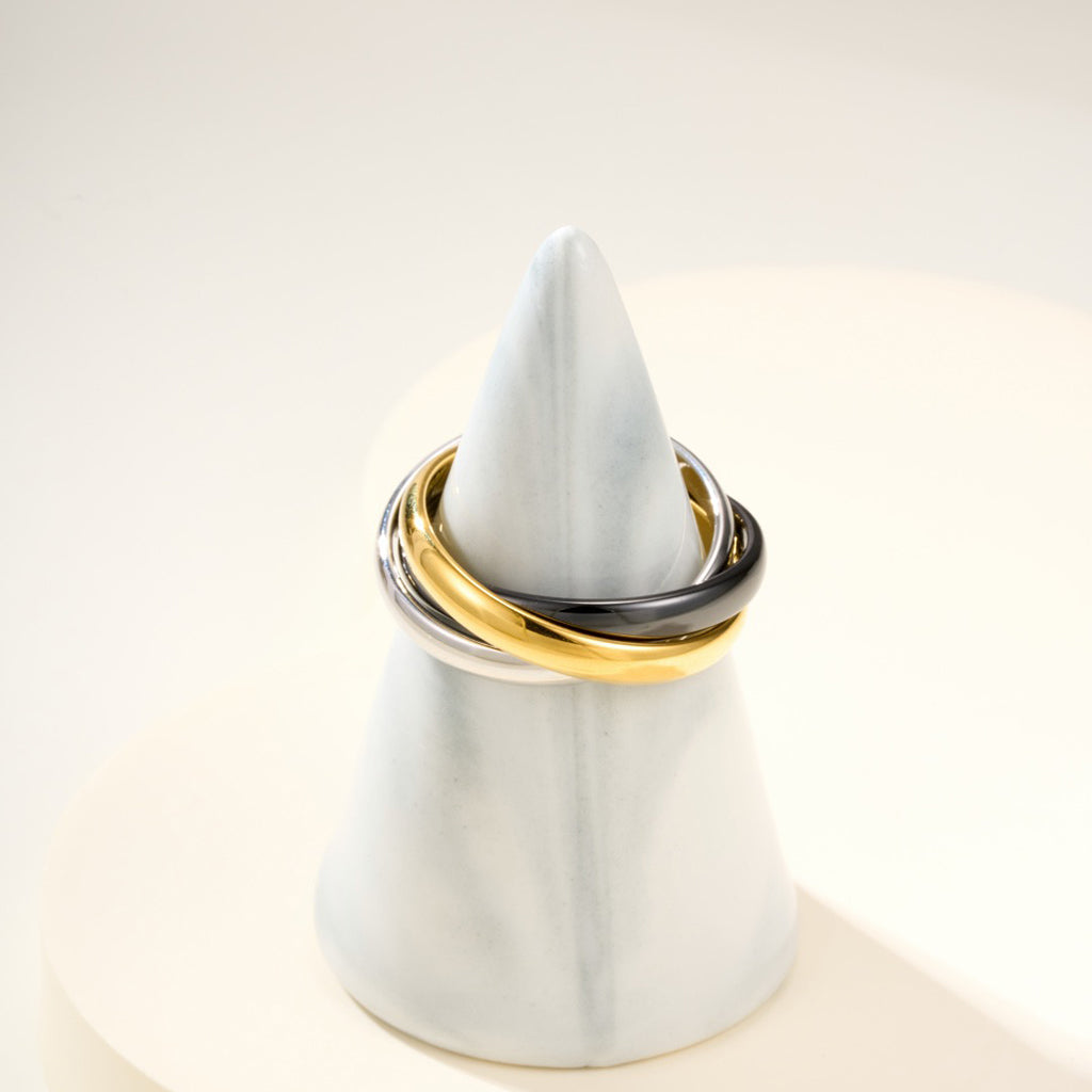 [Triumph Jewelry]TRINITY 3.2MM RING BLACK CERAMIC