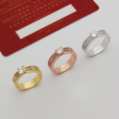 [Triumph Jewelry]LOVE RING 3.6MM 1 BIG DIAMOND FULL DIAMOND