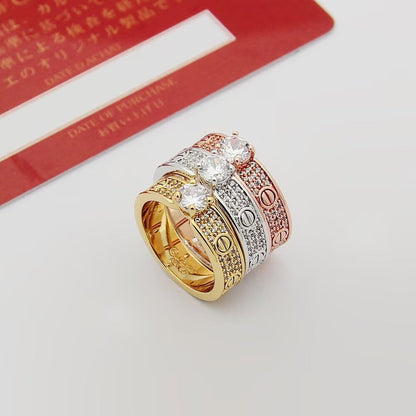[Triumph Jewelry]LOVE RING 3.6MM 1 BIG DIAMOND FULL DIAMOND
