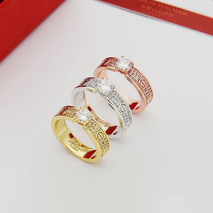 [Triumph Jewelry]LOVE RING 3.6MM 1 BIG DIAMOND FULL DIAMOND