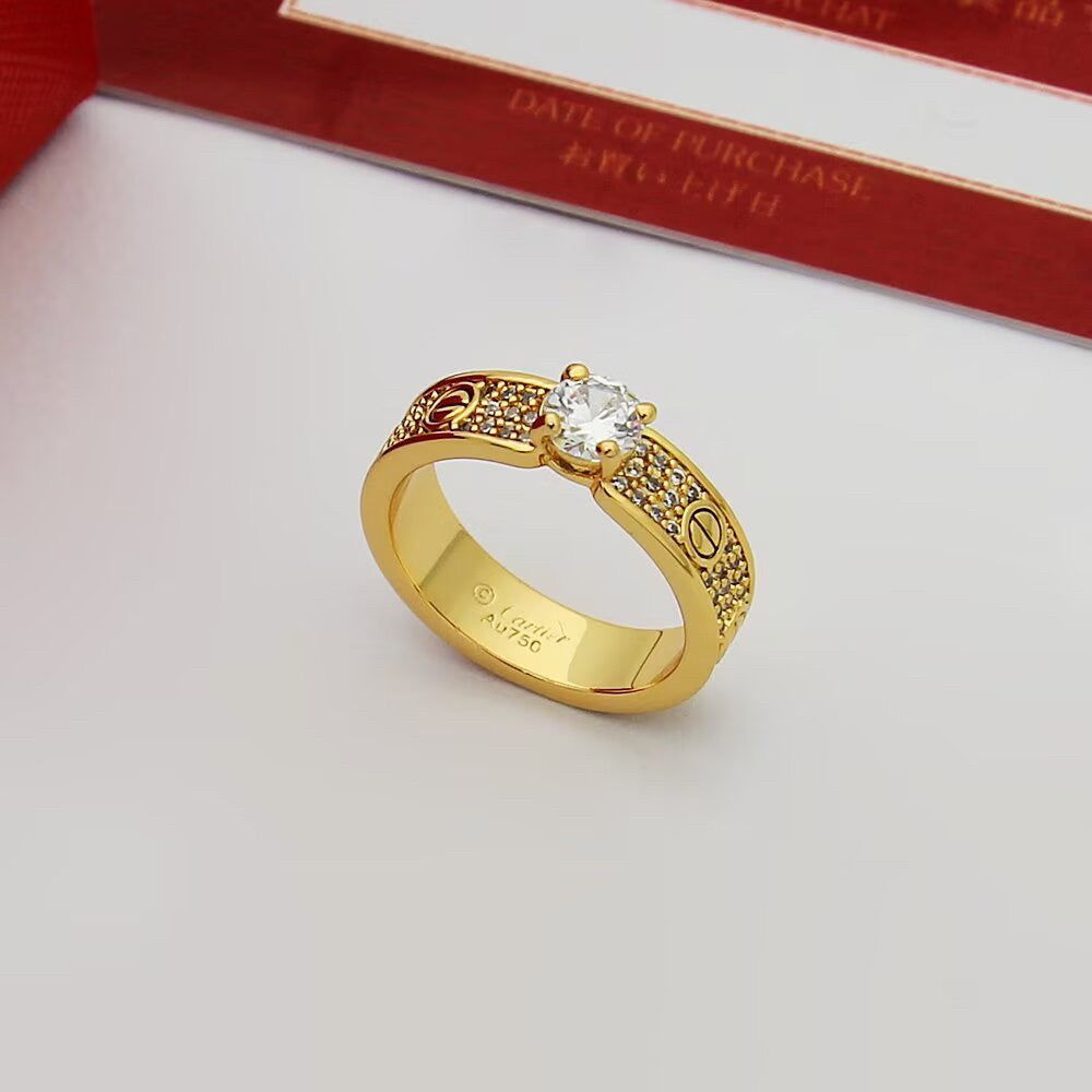 [Triumph Jewelry]LOVE RING 3.6MM 1 BIG DIAMOND FULL DIAMOND