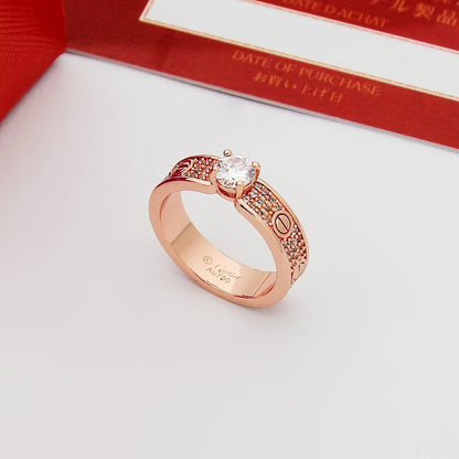[Triumph Jewelry]LOVE RING 3.6MM 1 BIG DIAMOND FULL DIAMOND