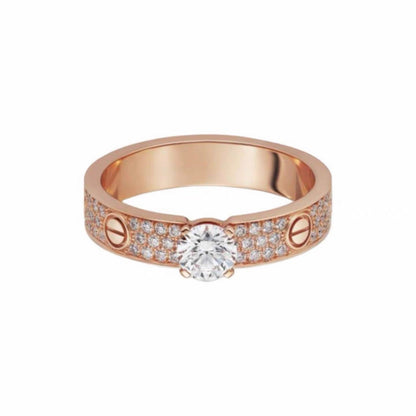 [Triumph Jewelry]LOVE RING 3.6MM 1 BIG DIAMOND FULL DIAMOND