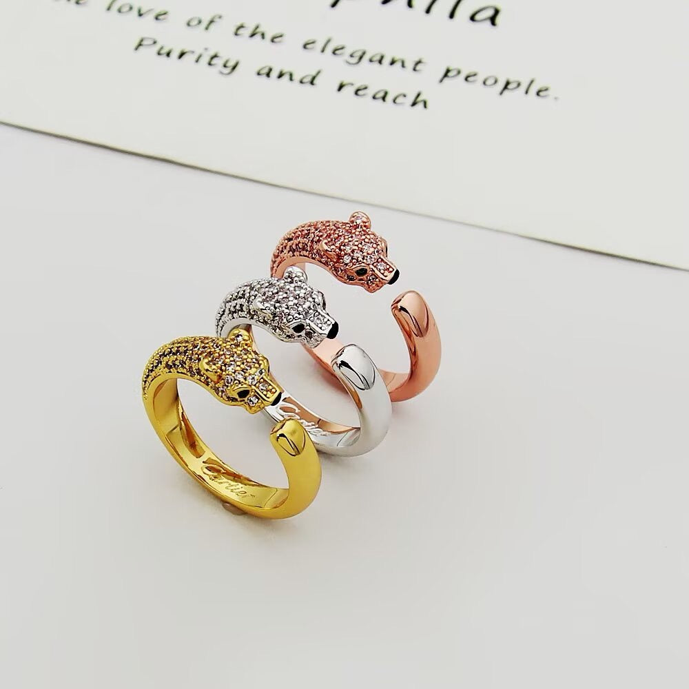 [Triumph Jewelry]PANTHERE HALF DIAMOND SMALL RING