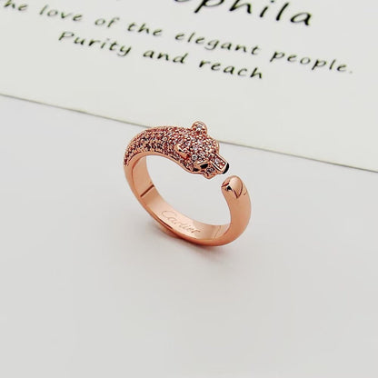 [Triumph Jewelry]PANTHERE HALF DIAMOND SMALL RING