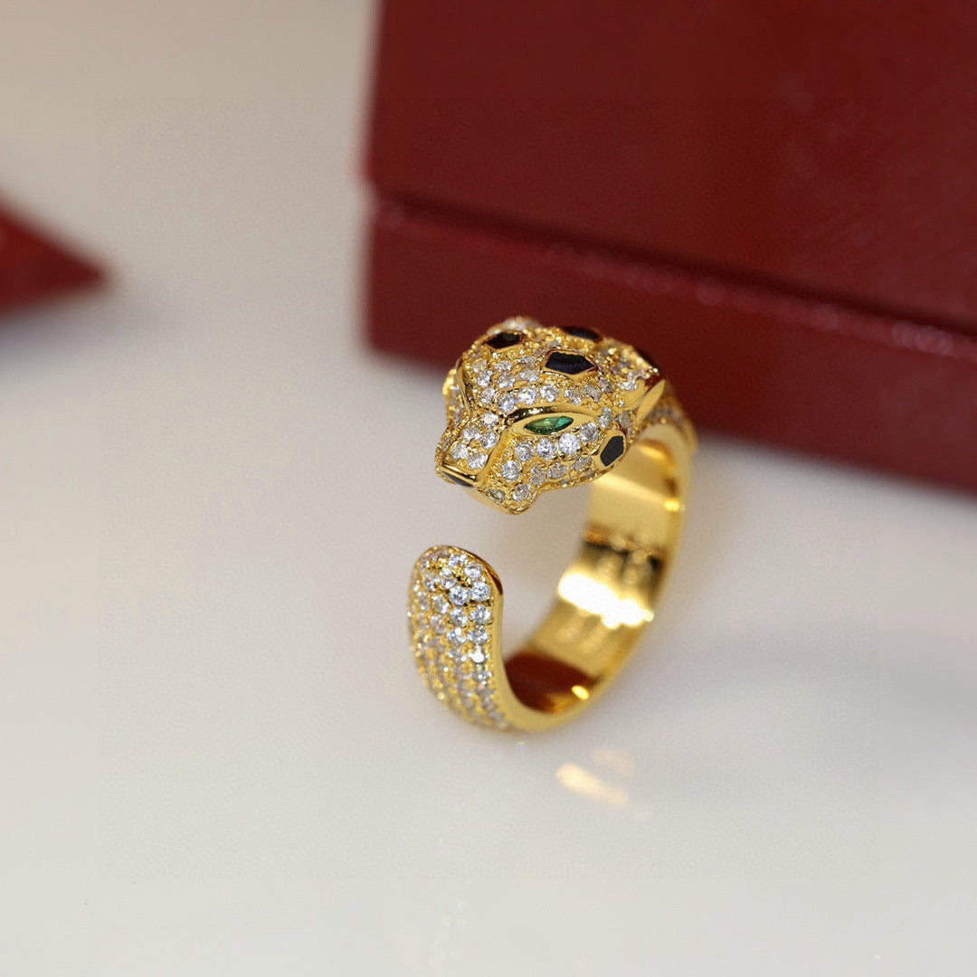 [Triumph Jewelry]PANTHERE SPOTTED FULL DIAMOND MEDIUM RING