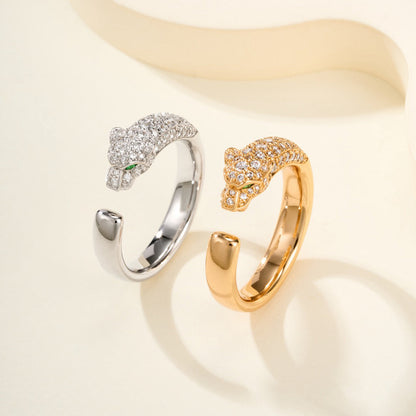 [Triumph Jewelry]PANTHERE HALF DIAMOND SMALL RING