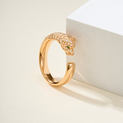 [Triumph Jewelry]PANTHERE HALF DIAMOND SMALL RING