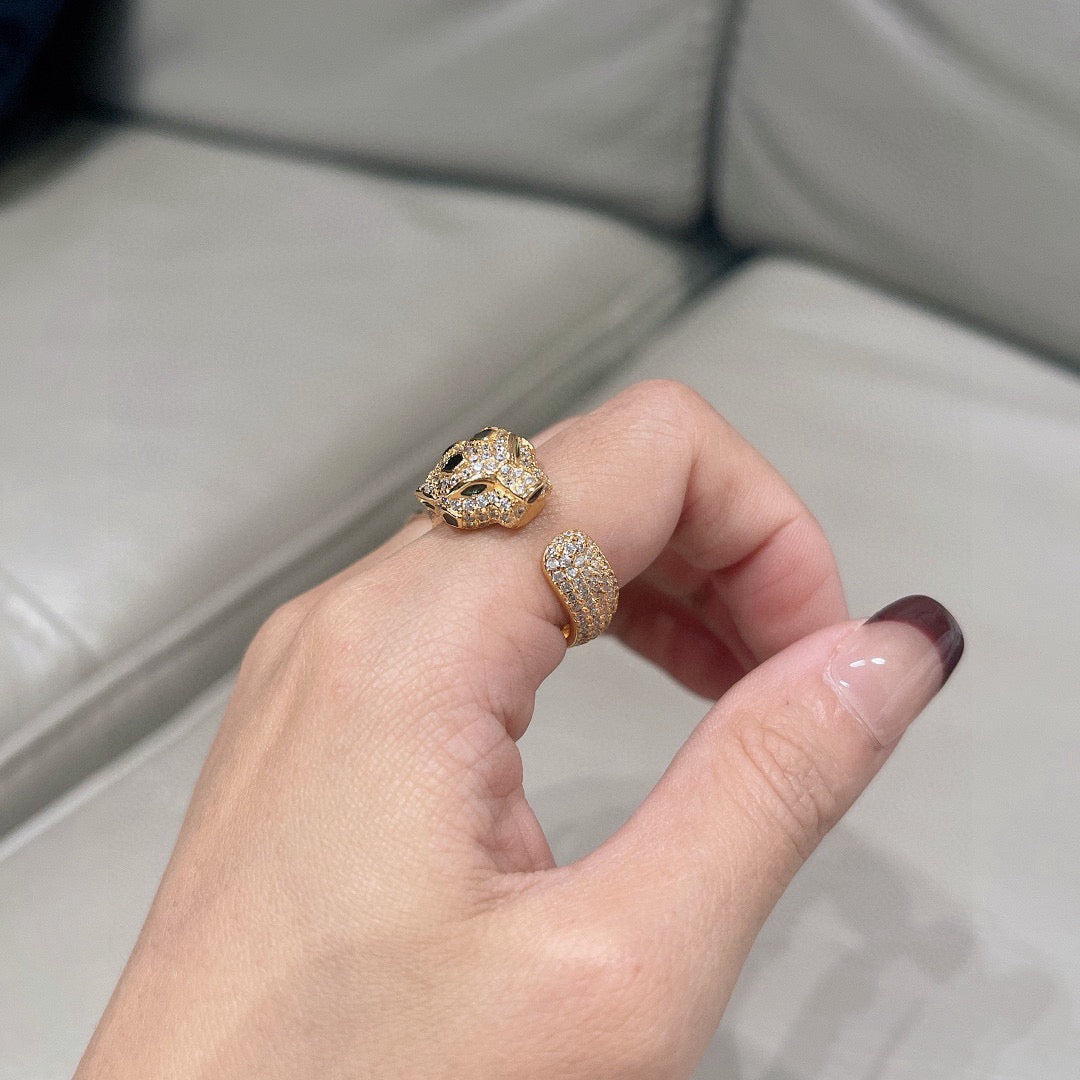[Triumph Jewelry]PANTHERE SPOTTED FULL DIAMOND MEDIUM RING