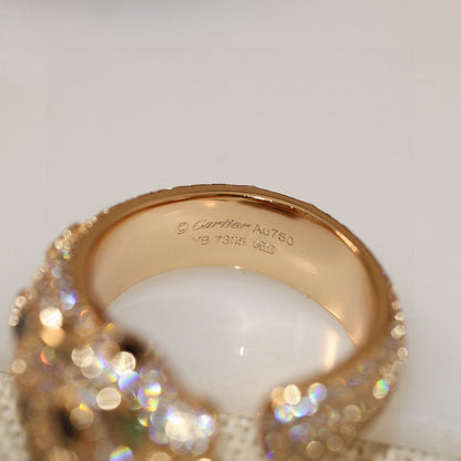 [Triumph Jewelry]PANTHERE SPOTTED FULL DIAMOND MEDIUM RING