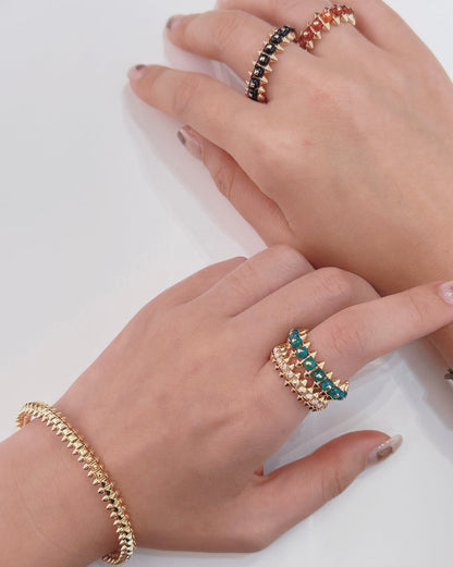 [Triumph Jewelry]CLASH 7.9MM AGATE CHALCEDONY RING
