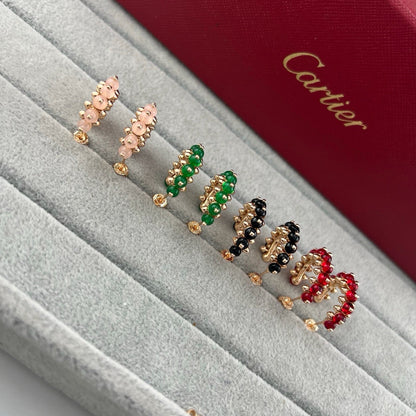 [Triumph Jewelry]CLASH 7.9MM AGATE CHALCEDONY EARRINGS