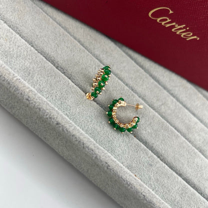 [Triumph Jewelry]CLASH 7.9MM AGATE CHALCEDONY EARRINGS