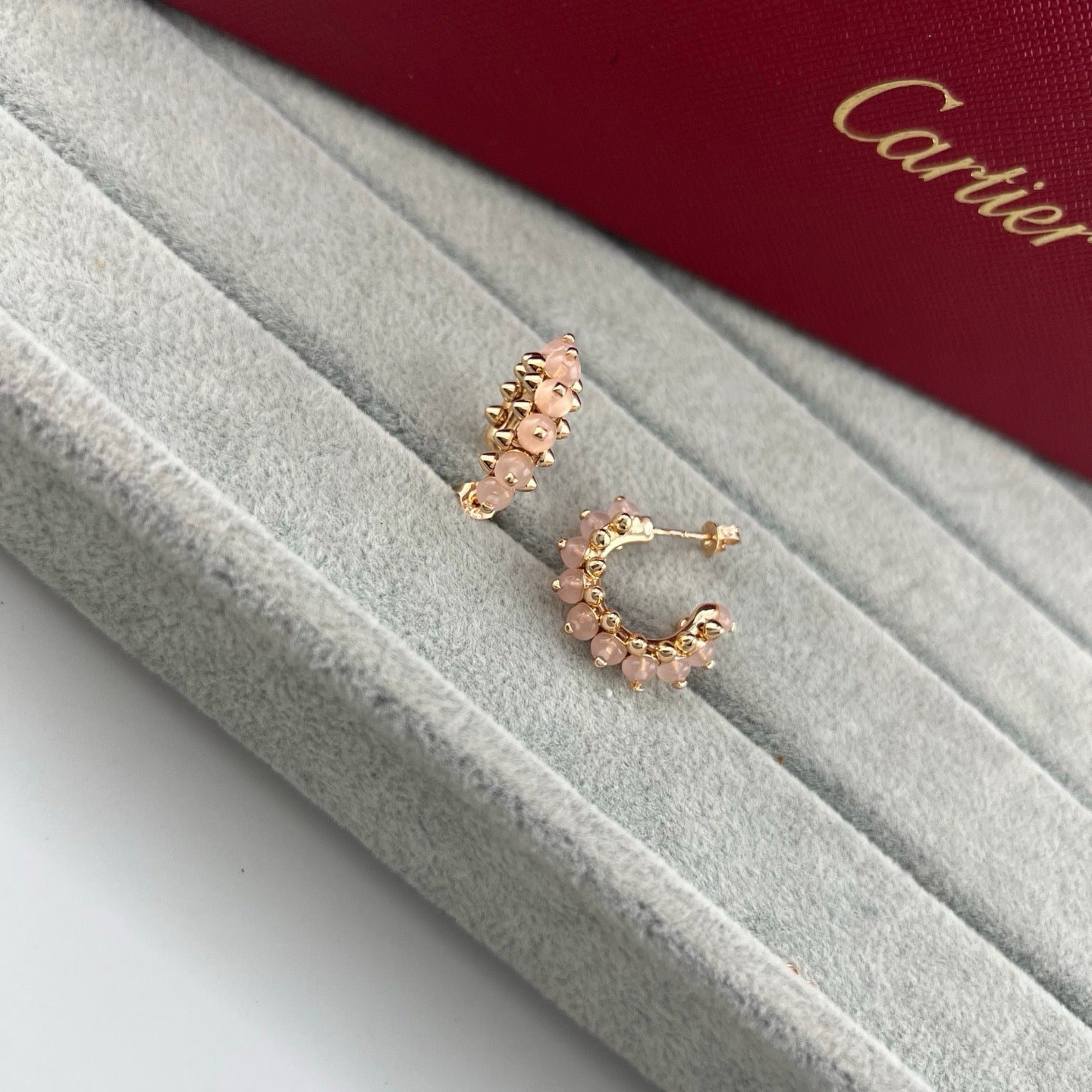 [Triumph Jewelry]CLASH 7.9MM AGATE CHALCEDONY EARRINGS