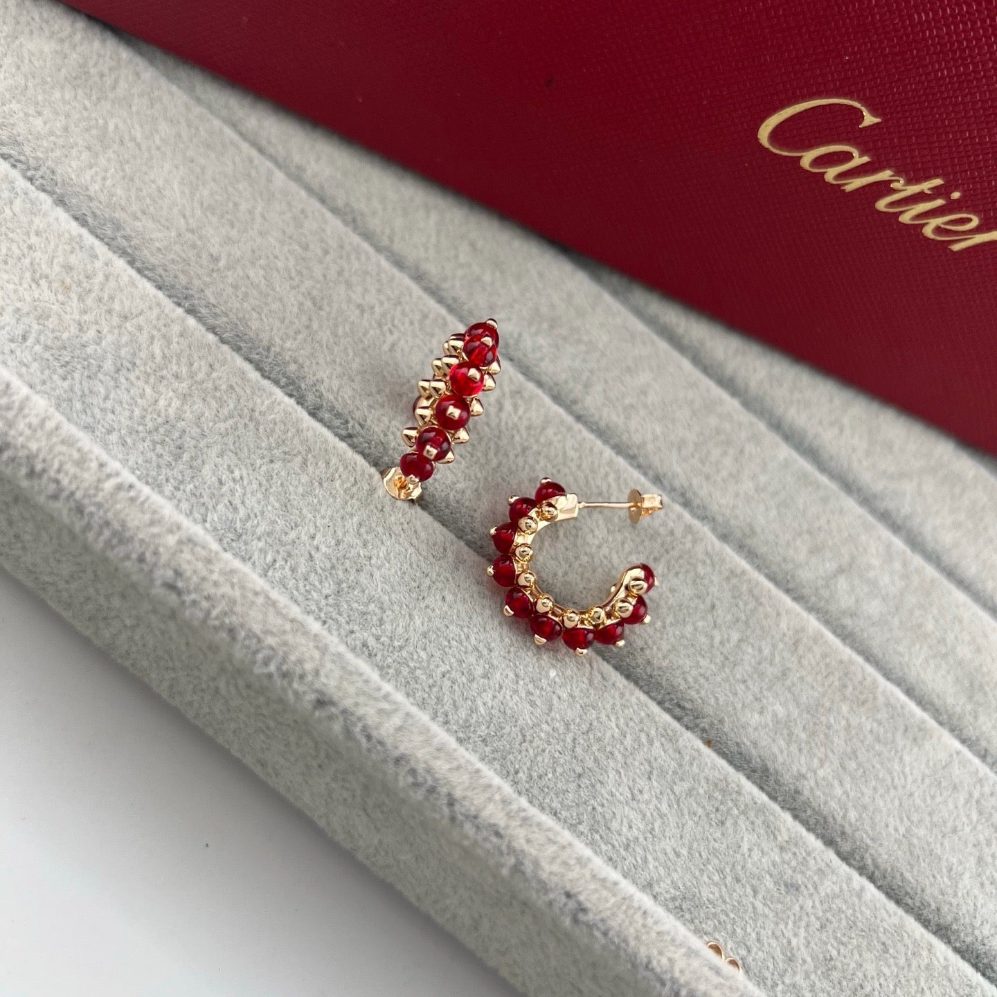 [Triumph Jewelry]CLASH 7.9MM AGATE CHALCEDONY EARRINGS