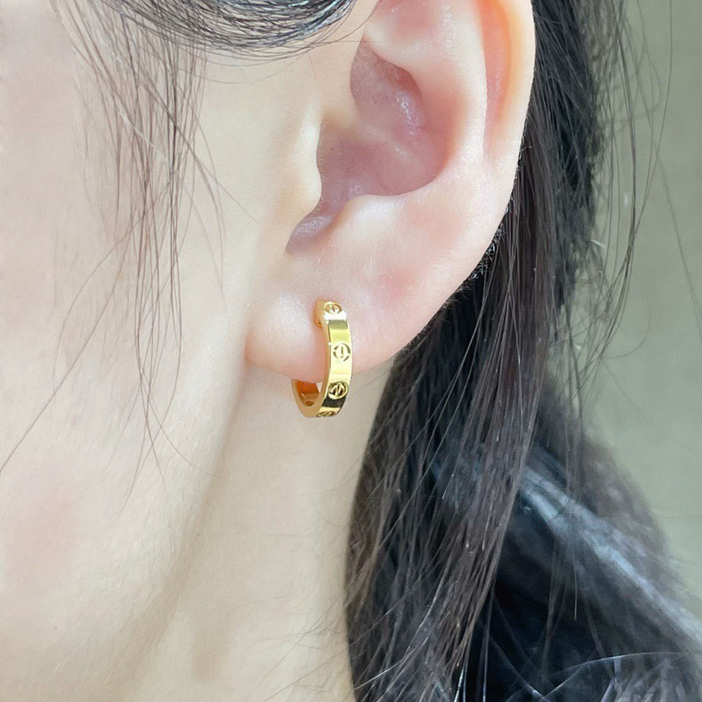 [Triumph Jewelry]LOVE EARRINGS 2.65 MM NO DIAMOND SMALL