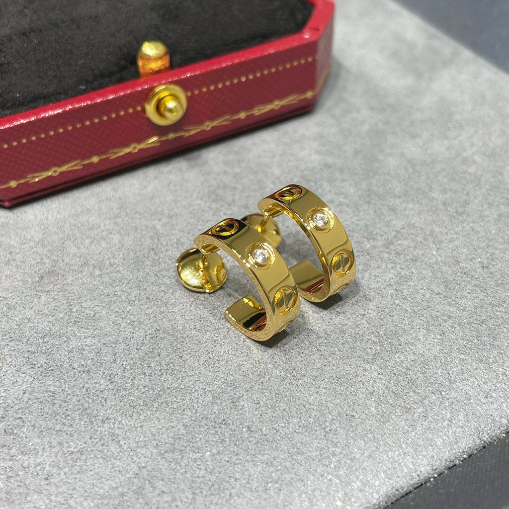 [Triumph Jewelry]LOVE EARRINGS 5.7MM 2 DIAMONDS