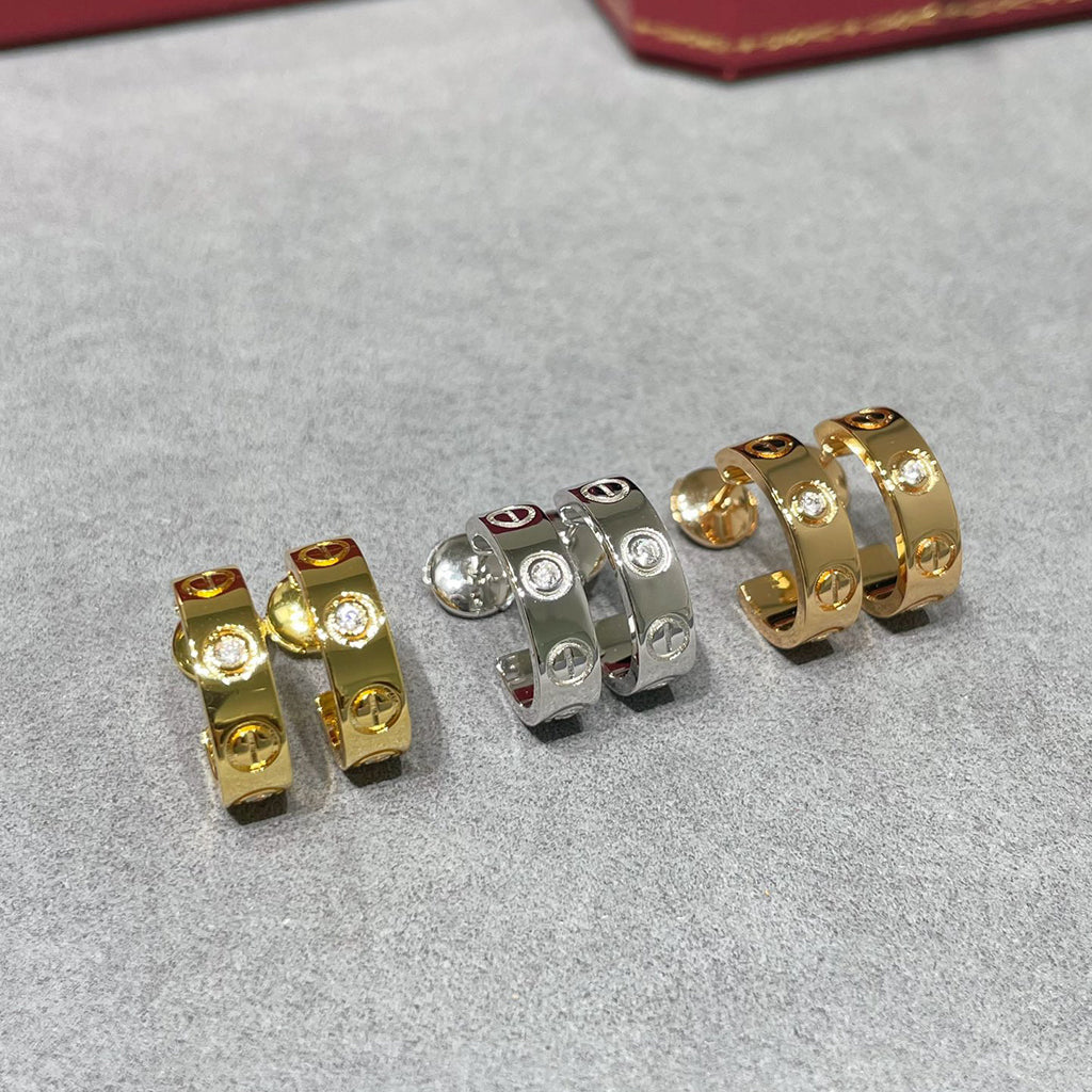[Triumph Jewelry]LOVE EARRINGS 5.7MM 2 DIAMONDS