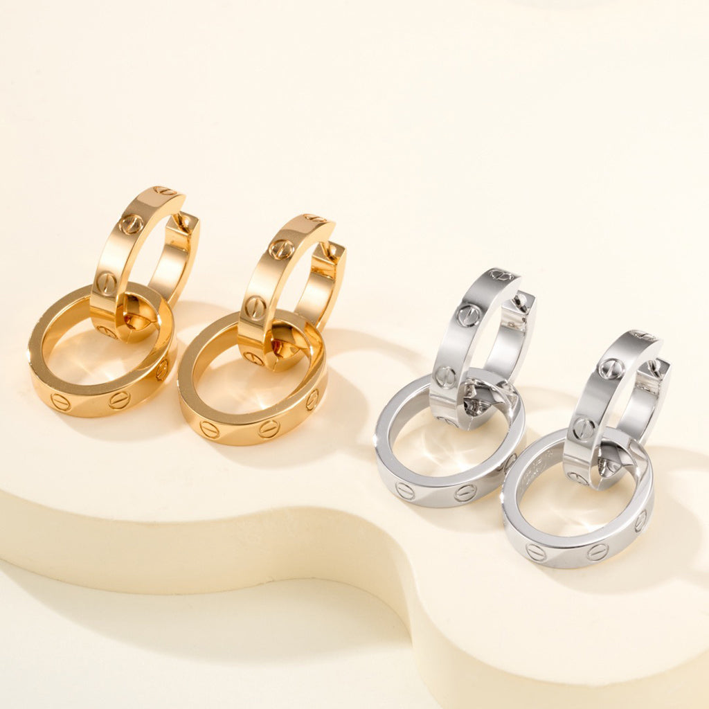 [Triumph Jewelry]LOVE 3.3MM DANGLE EARRINGS