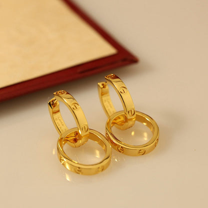 [Triumph Jewelry]LOVE 3.3MM DANGLE EARRINGS