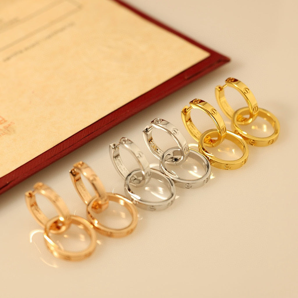 [Triumph Jewelry]LOVE 3.3MM DANGLE EARRINGS