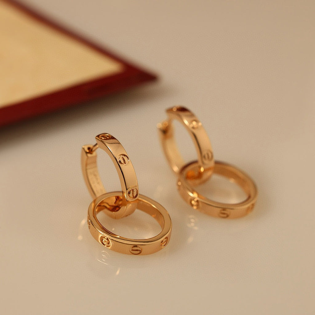 [Triumph Jewelry]LOVE 3.3MM DANGLE EARRINGS