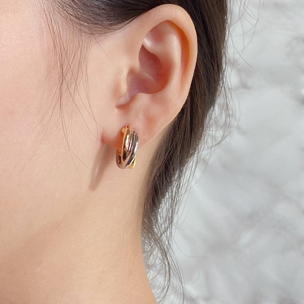 [Triumph Jewelry]TRINITY ON DIAMOND CLASSIC EARRINGS