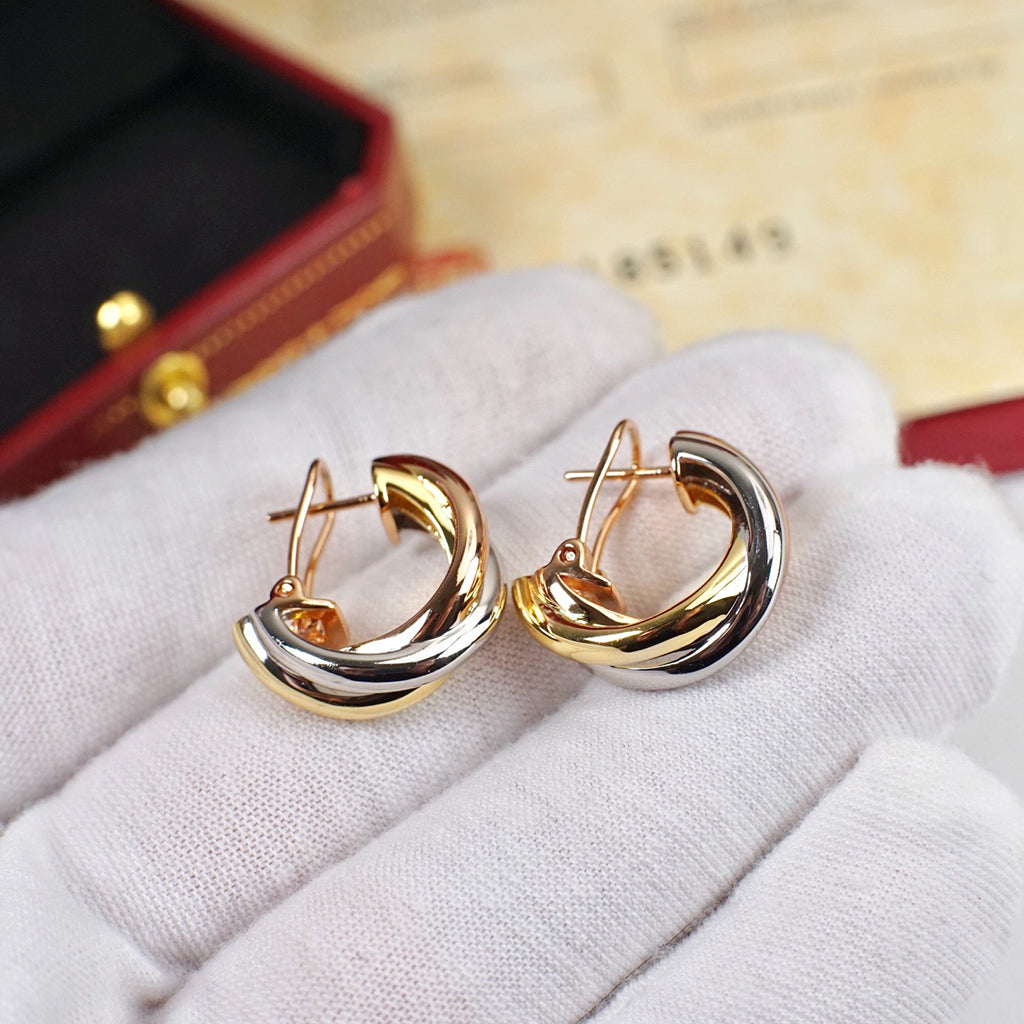 [Triumph Jewelry]TRINITY ON DIAMOND CLASSIC EARRINGS