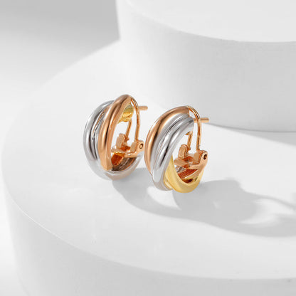 [Triumph Jewelry]TRINITY ON DIAMOND CLASSIC EARRINGS