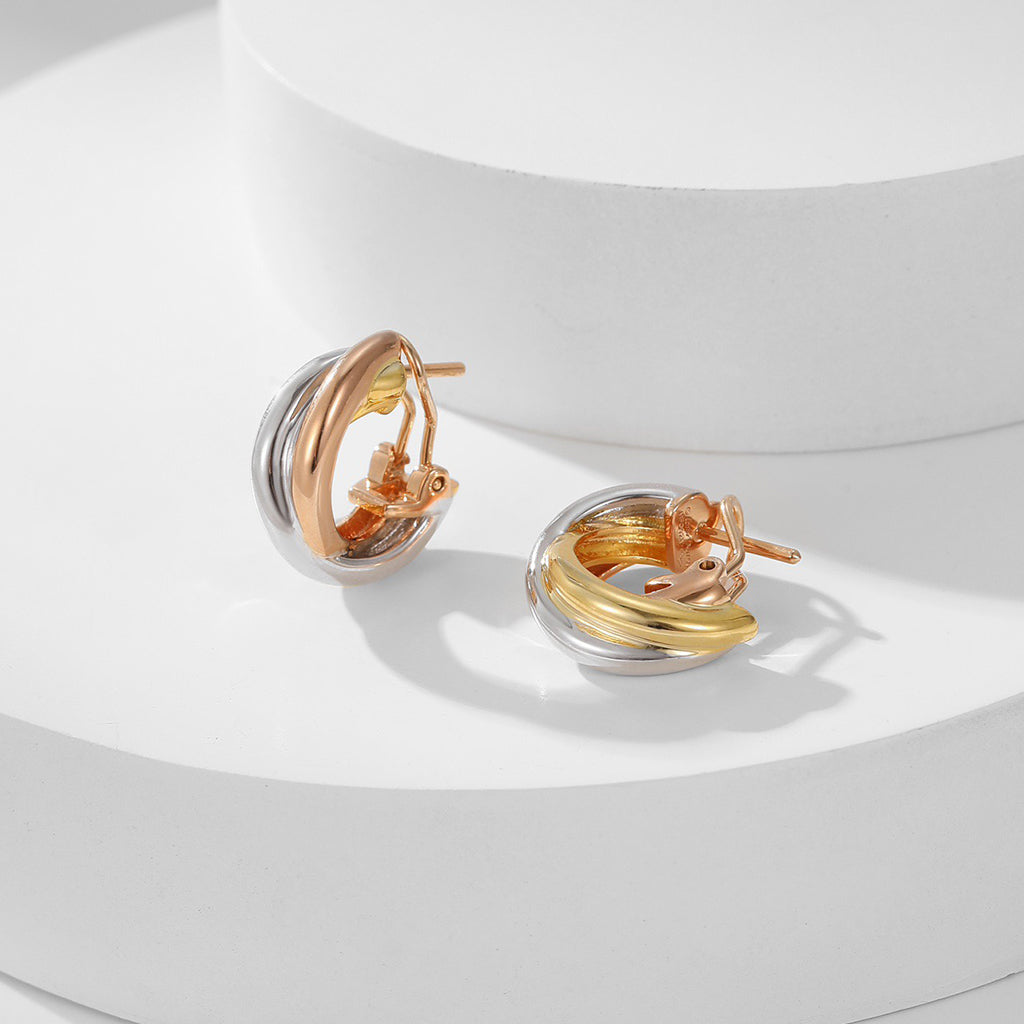 [Triumph Jewelry]TRINITY ON DIAMOND CLASSIC EARRINGS