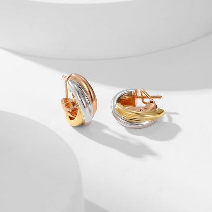 [Triumph Jewelry]TRINITY ON DIAMOND CLASSIC EARRINGS