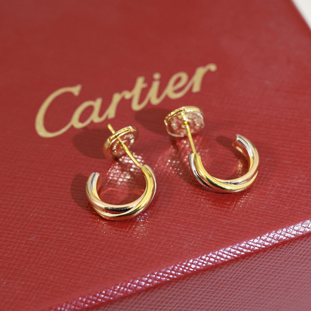 [Triumph Jewelry]TRINITY ON DIAMOND MINI EARRINGS