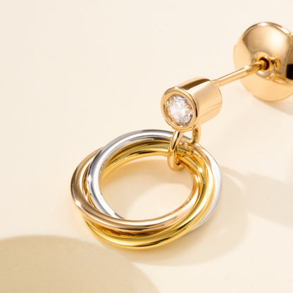 [Triumph Jewelry]TRINITY ON DIAMOND  EARRINGS