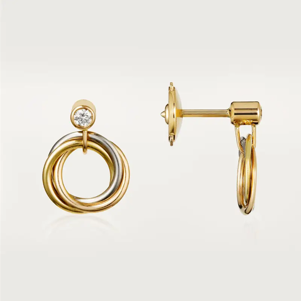 [Triumph Jewelry]TRINITY ON DIAMOND  EARRINGS