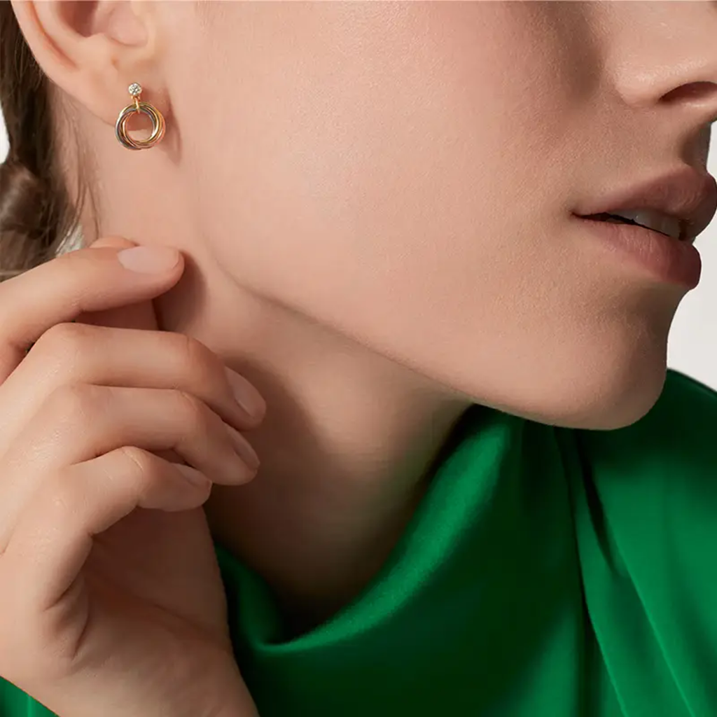 [Triumph Jewelry]TRINITY ON DIAMOND  EARRINGS