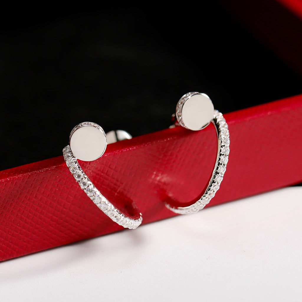 [Triumph Jewelry]JUSTE FULL DIAMOND SMALL EARRINGS