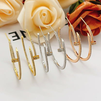 [Triumph Jewelry]JUSTE FULL DIAMOND LARGE EARRINGS