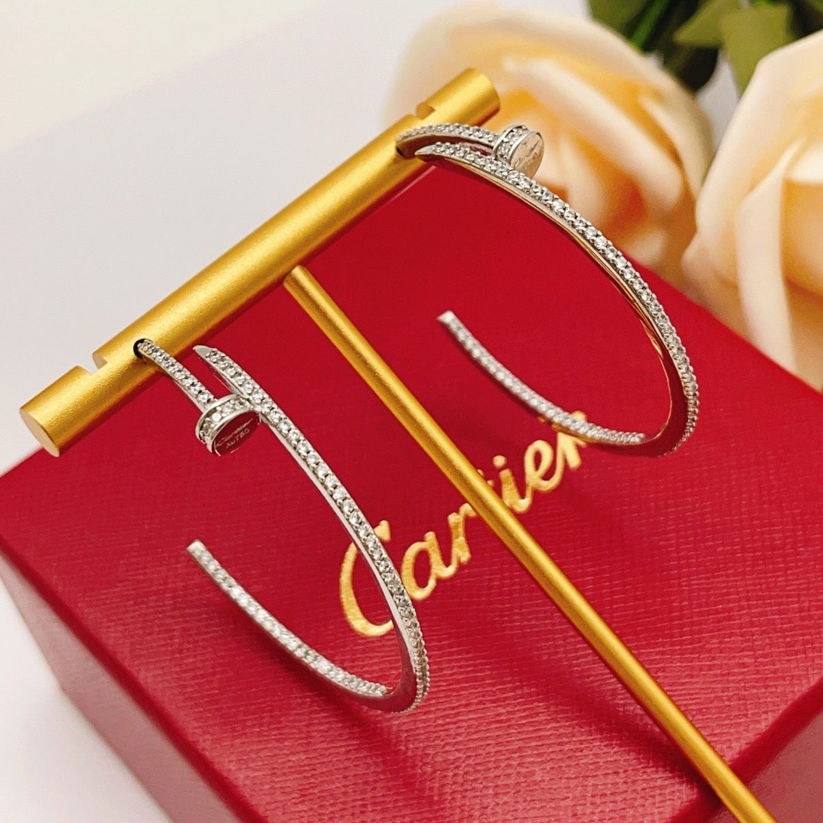 [Triumph Jewelry]JUSTE FULL DIAMOND LARGE EARRINGS