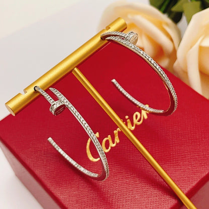 [Triumph Jewelry]JUSTE FULL DIAMOND LARGE EARRINGS