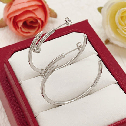 [Triumph Jewelry]JUSTE HALF DIAMOND LARGE EARRINGS