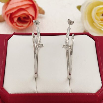 [Triumph Jewelry]JUSTE HALF DIAMOND LARGE EARRINGS