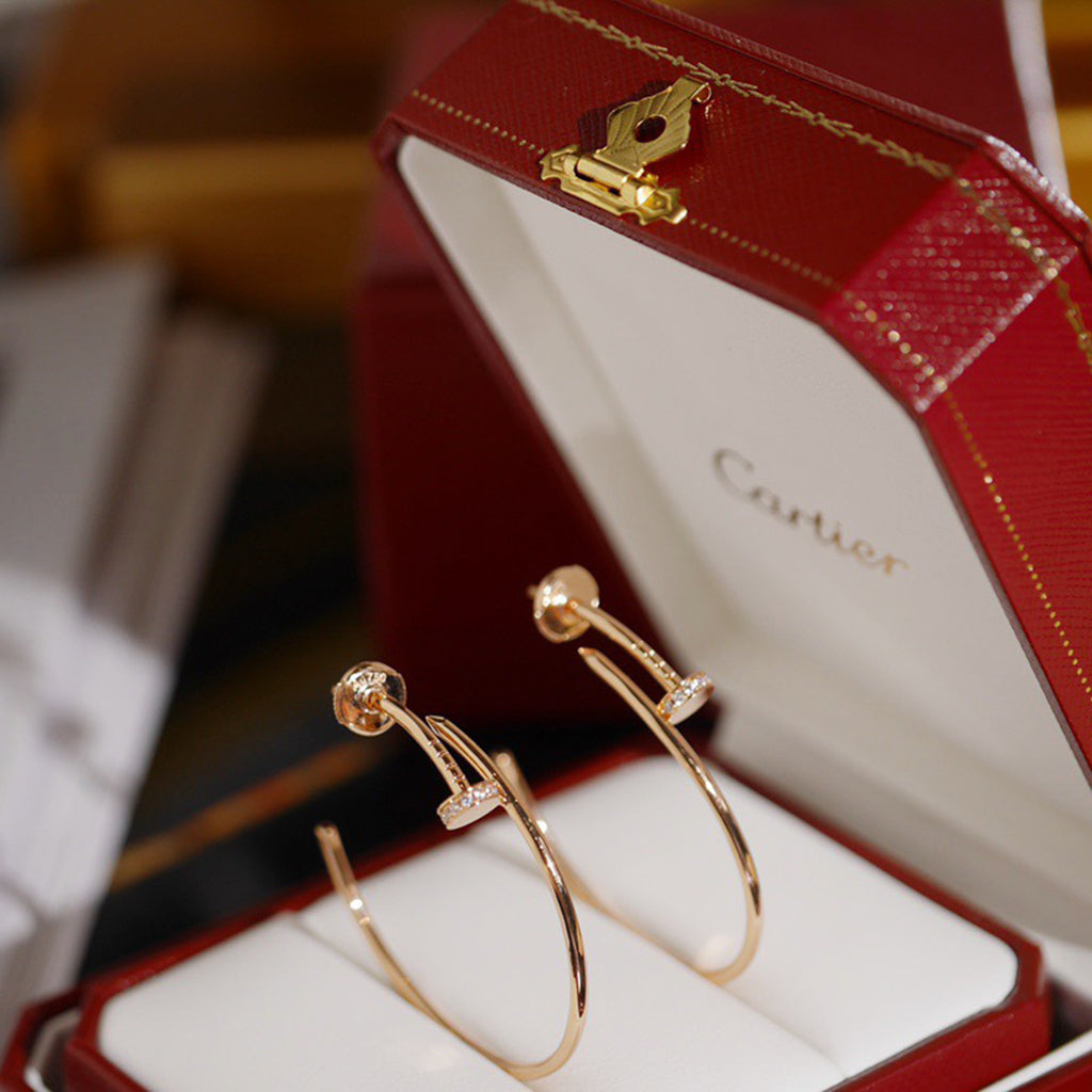 [Triumph Jewelry]JUSTE HALF DIAMOND LARGE EARRINGS