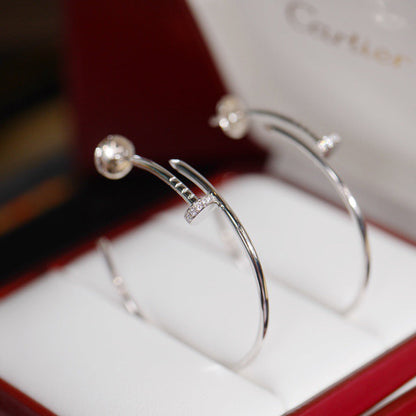 [Triumph Jewelry]JUSTE HALF DIAMOND LARGE EARRINGS