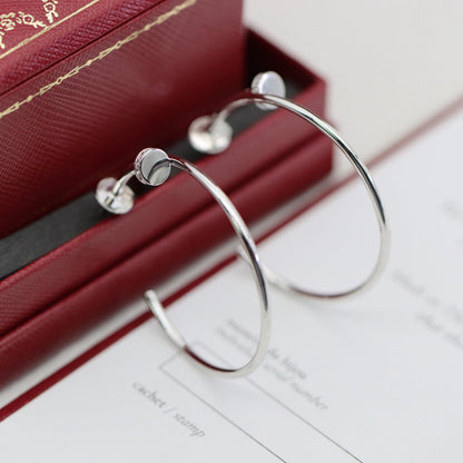 [Triumph Jewelry]JUSTE HALF DIAMOND LARGE EARRINGS