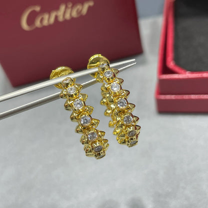 [Triumph Jewelry]CLASH FULL DIAMOND MEDIUM EARRINGS