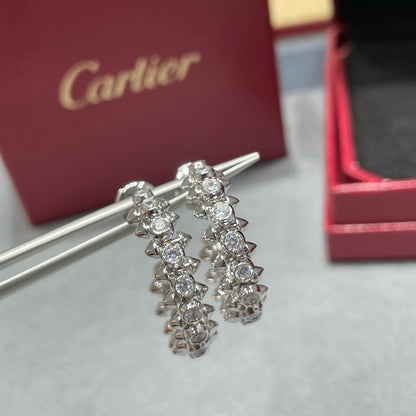 [Triumph Jewelry]CLASH FULL DIAMOND MEDIUM EARRINGS