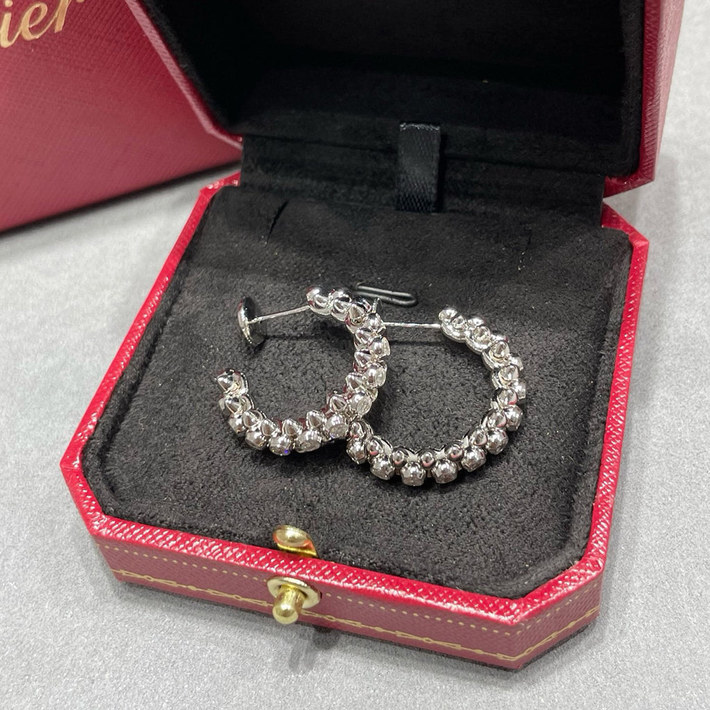 [Triumph Jewelry]CLASH FULL DIAMOND MEDIUM EARRINGS
